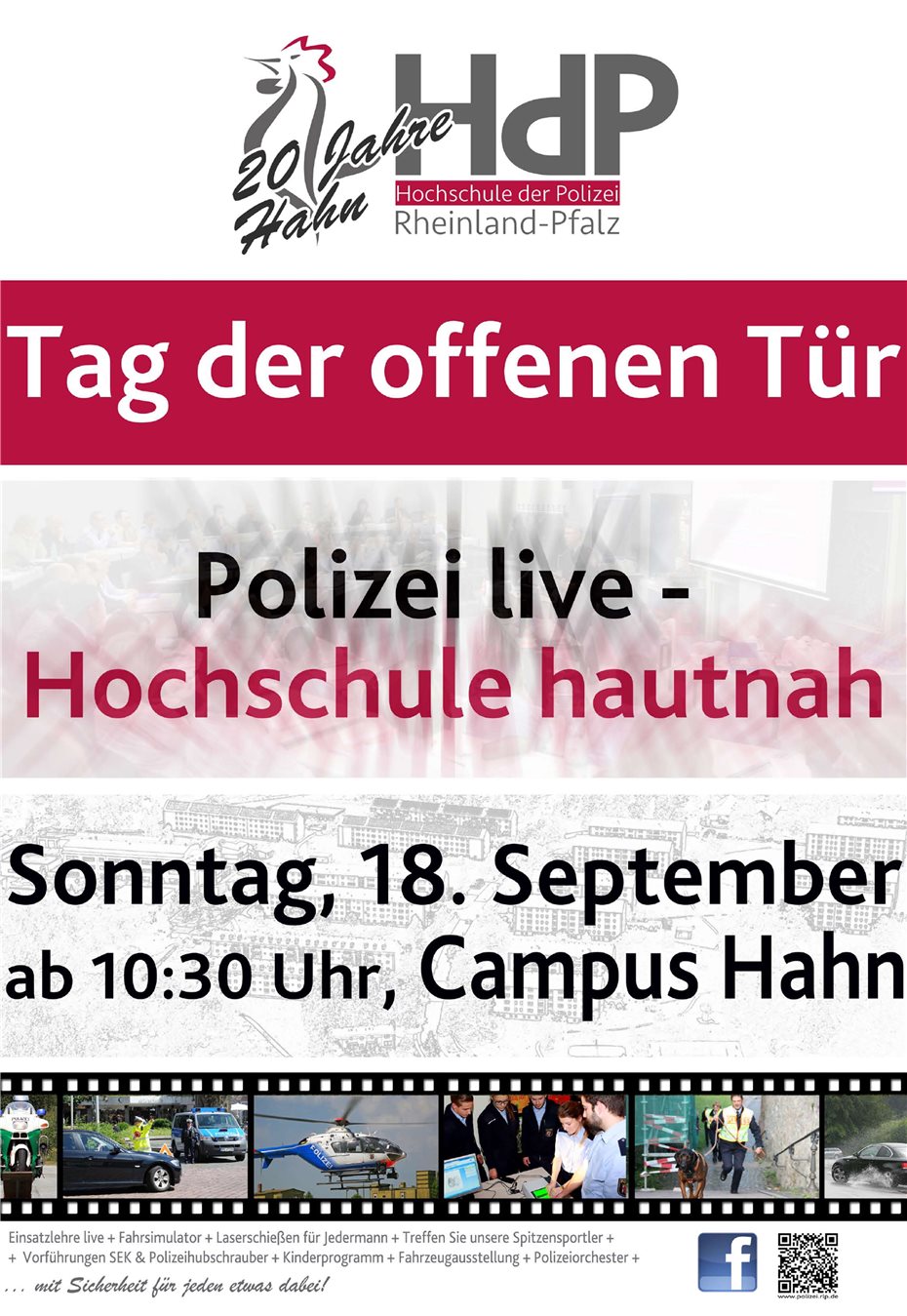 20 Jahre Hahn – „Polizei live, Hochschule hautnah!“