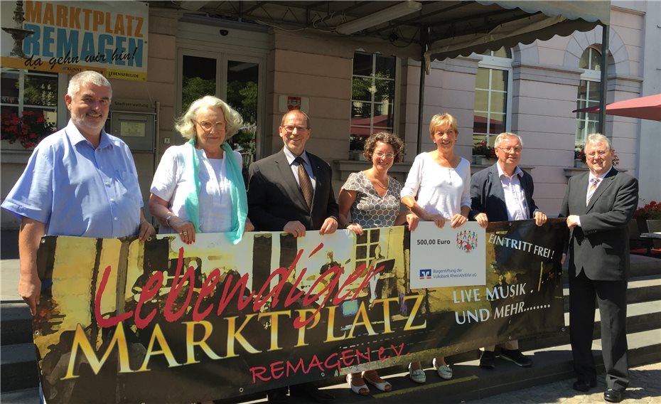 500 Euro-Spende an den Verein
Lebendiger Marktplatz Remagen