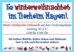 Winter-Weihnachts-Flohmarkt im Tierheim