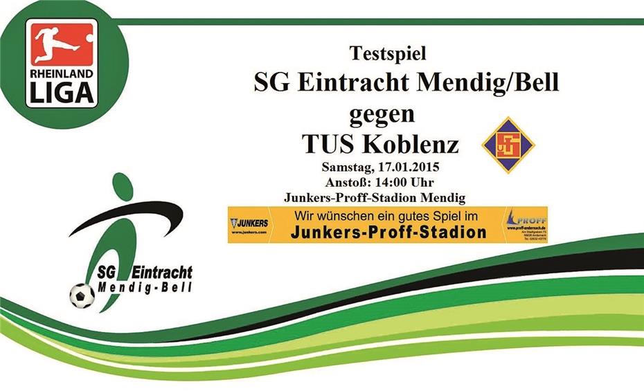 TUS Koblenz bestreitet
erstes Testspiel mit neuem Trainer