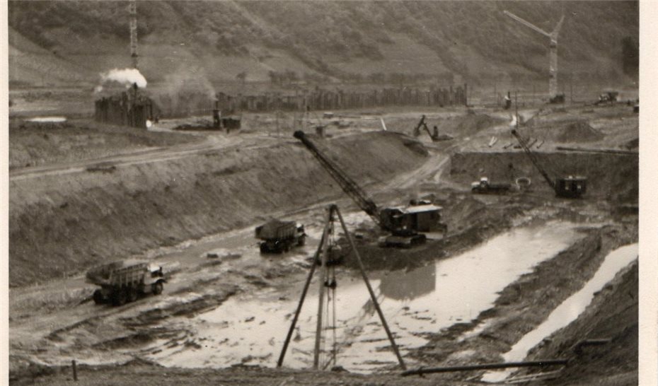 Erinnerungen an den
Bau der Schleuse 1958 bis 1964