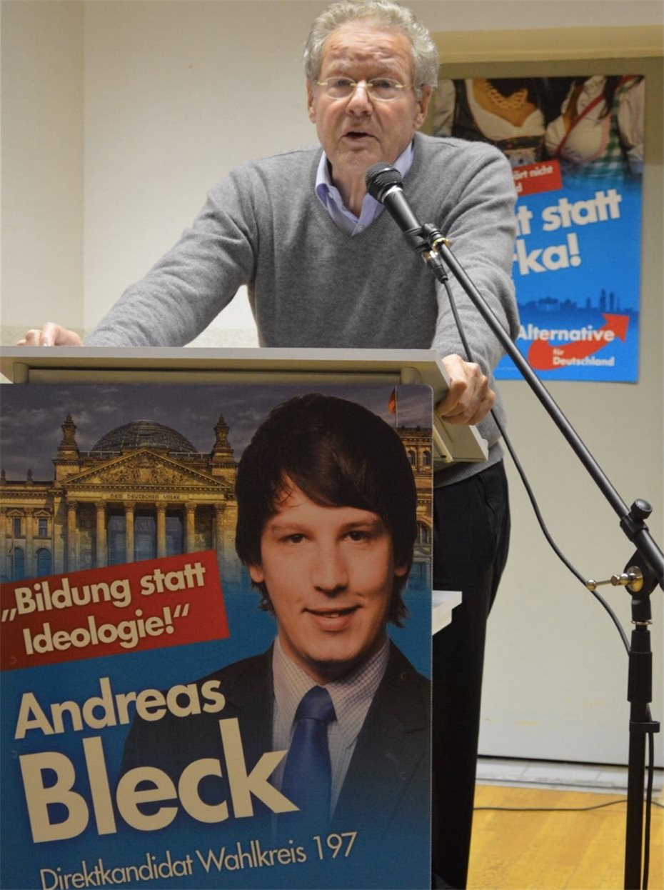 Erfolgreiche Wahlkampfveranstaltung mit Dr. Konrad Adam
