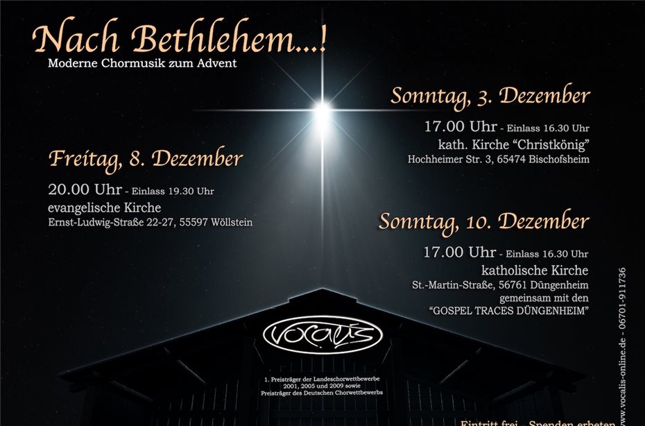 Konzert „Nach Bethlehem“