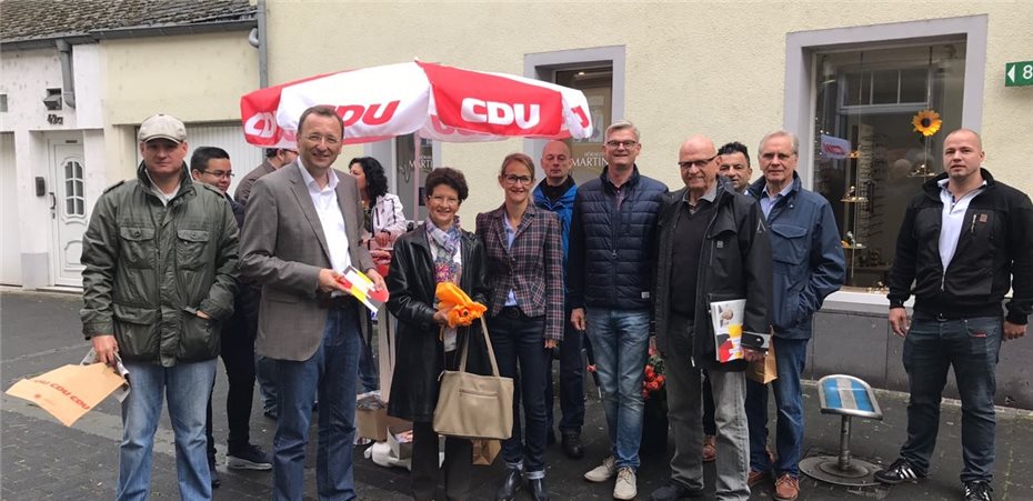 CDU Wahlstände in Vallendar