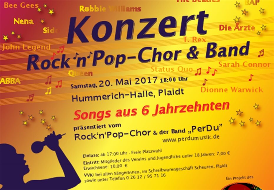 Konzert Rock‘n‘ Pop-Chor & Band