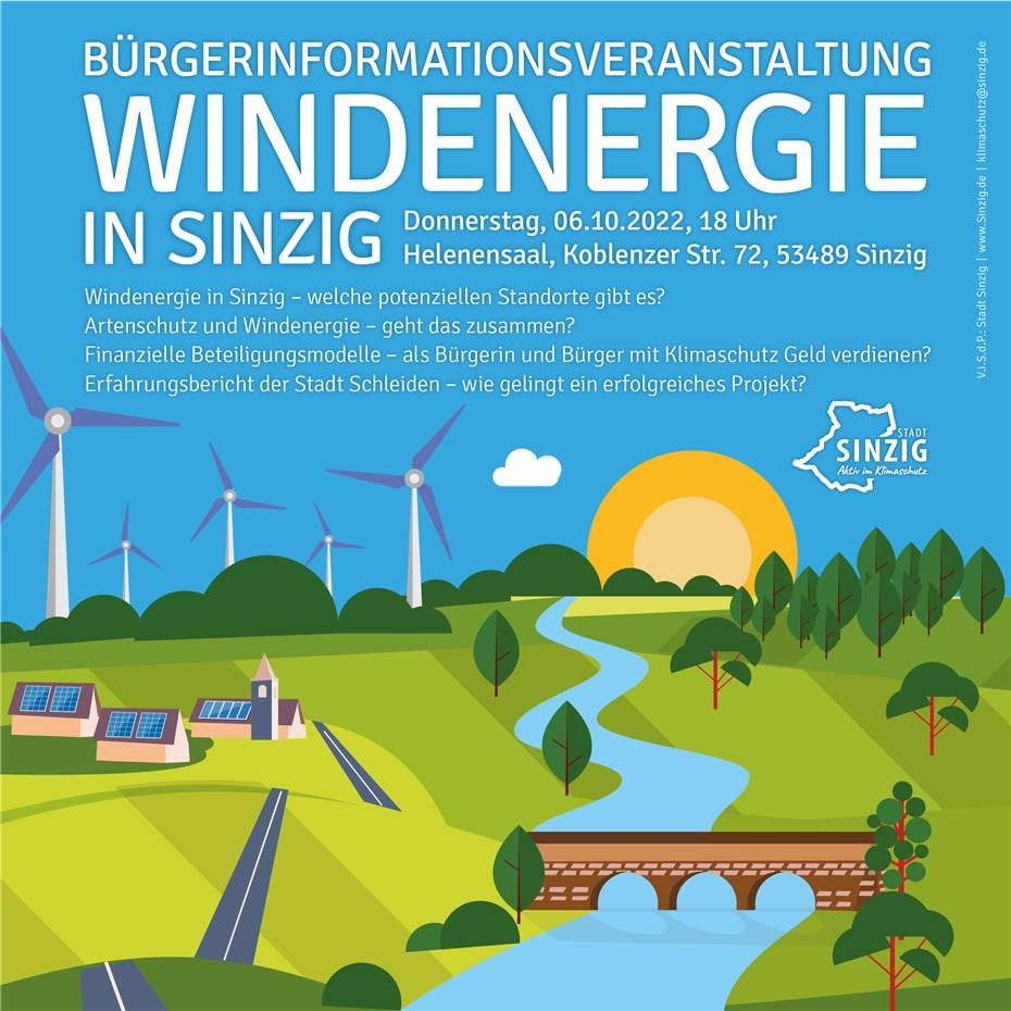 Informationsveranstaltung
zur Windenergie in Sinzig