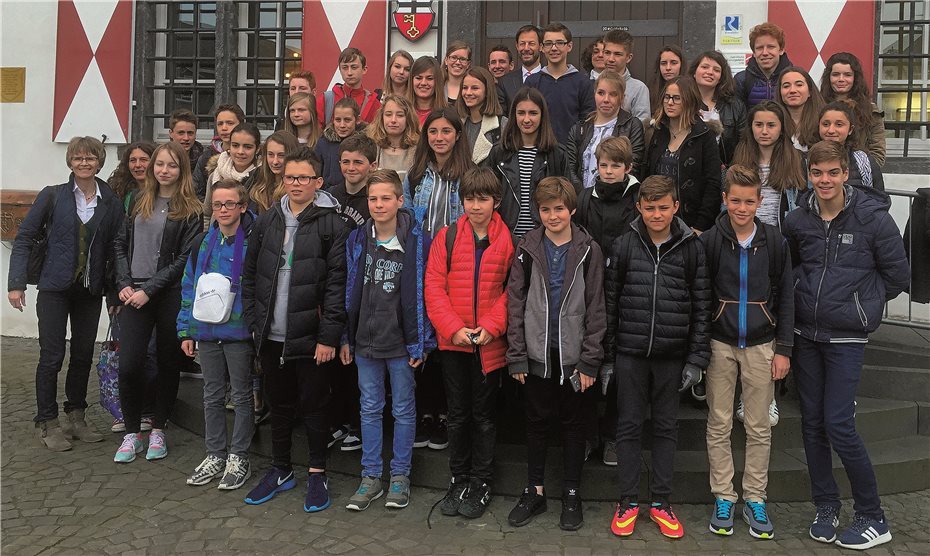 Großer Rathausempfang
für französische Austauschschüler