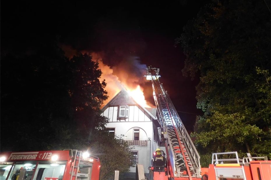 Brand eines Einfamilienhauses in Bad Breisig