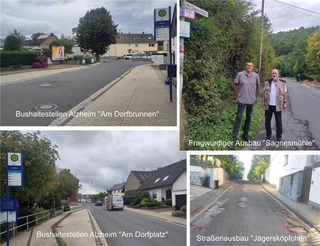 Neue Bushaltestellen in Alzheim nur mit Zebrastreifen Foto: Hans-Georg Schönberg