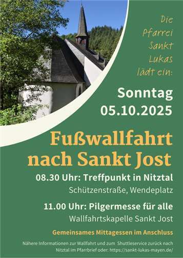 Fußwallfahrt nach Sankt Jost Quelle: Pfarrei Sankt Lukas Mayen