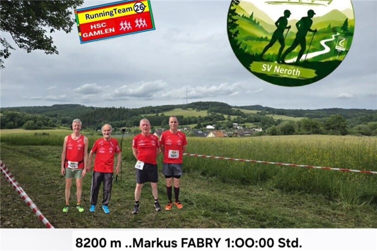 1. Enzenbüsch - Trail in Neroth / Eifelsteig über 11,2 km und 8,2 km Martin Berke / R.Hohl ( Coach ) / Markus Fabry und Dietmar Krämer