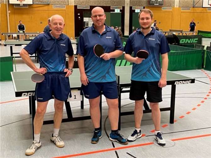 1. Mannschaft mit v.li. Norbert Dahm, Thomas Eregger und Stefan Mauel. Fotos: privat