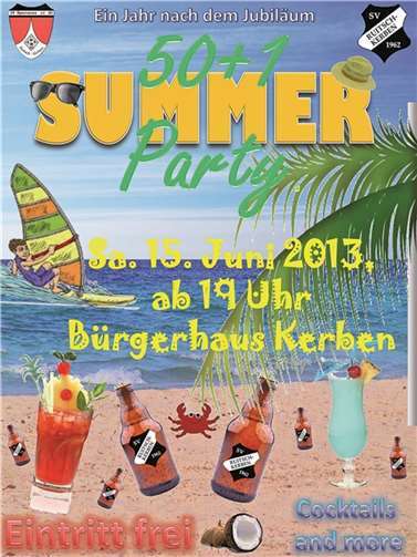 1. Sommerparty im Bürgerhaus Kerben. Privat