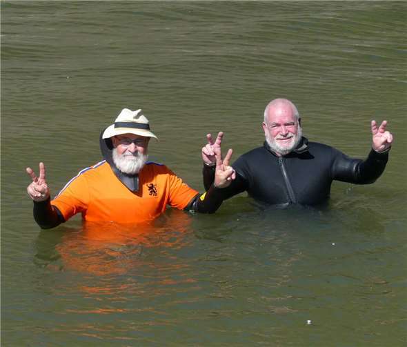 12 Grad hatte das Wasser der Mosel.