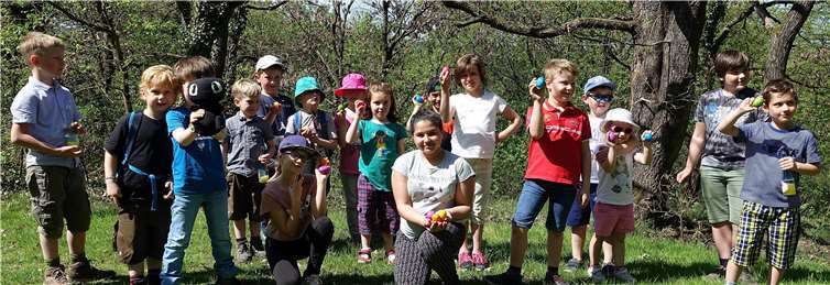 120 bunte Eier waren auf dem Weg zur Krausberghütte versteckt.Foto: privat