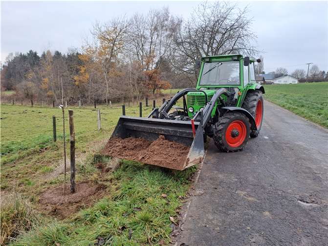 14 neue Obstbäume wurden an den Wegrändern gepflanzt.  Foto: privat