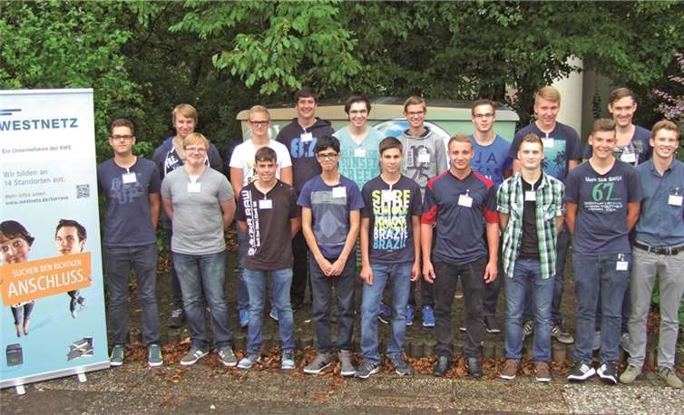17 junge Leute starteten ihre Ausbildung bei Westnetz am Standort Saffig in der Rauschermühle.Privat