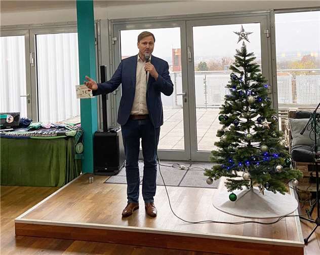 1.Vorsitzender des MSV Stefan Pohl bei seiner Ansprache.