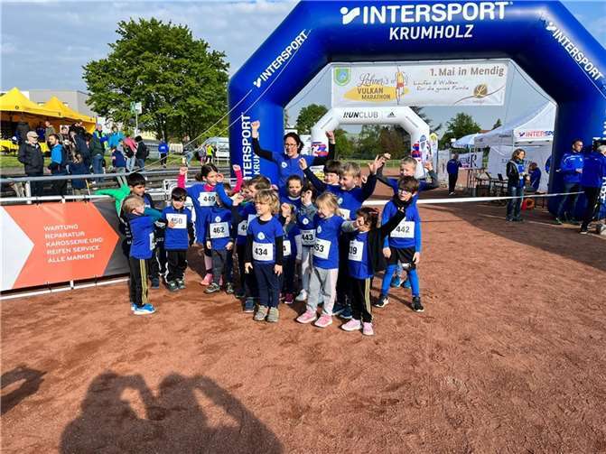 21 Kinder des Vereins nahmen gemeinsam am „Lohners-Vulkanlauf“ in Mendig teil. Foto: privat