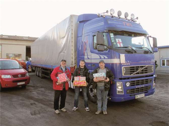 3000 Weihnachtspäckchen kamen in den GUS-Staaten an.privat