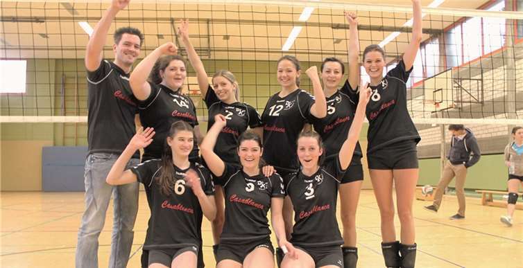 42:5 Sätze stehen zurzeit auf dem Habenkonto der DJK-Volleyballerinnen, eines Meisters mehr als würdig. RAU