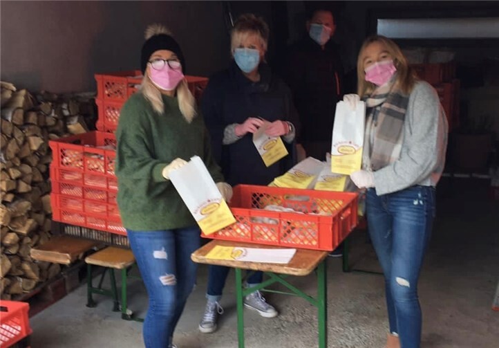 455 Brezeln wurden einzeln verpackt und dann ausgeliefert. Foto: privat