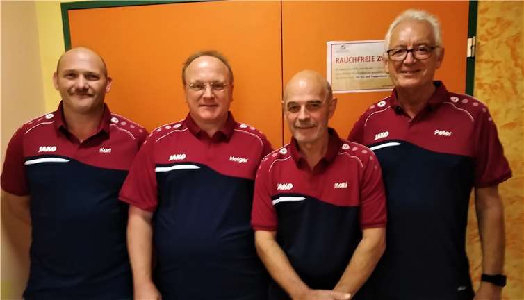 5. Mannschaft: (v.li.) K. Blaumeiser, H. Kleiner, K-H. Severin, P. Kirst.