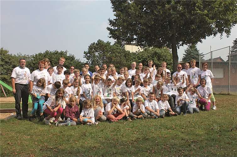 57 Kinder im Alter von sechs bis 14 Jahren nahmen in diesem Jahr an der Freizeit teil.privat