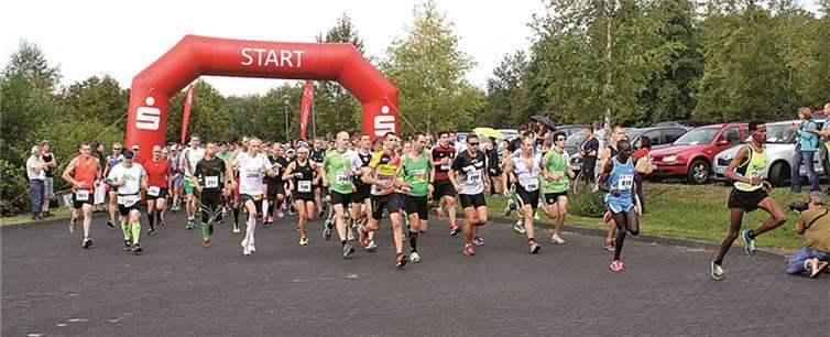 68 Walker, 495 Langstreckenläufer und die Startläufer der Staffeln beim 9. Rheinhöhenlauf.  DL