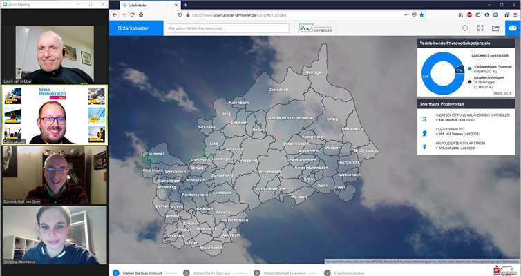 93 Prozent der Potenziale für Fotovoltaik sind noch ungenutzt, so die Auskunft des Solarkatasters. Die FDP-Vertreter im Kreistag werben für die Nutzung dieses Potenzials. Foto: David Jacobs