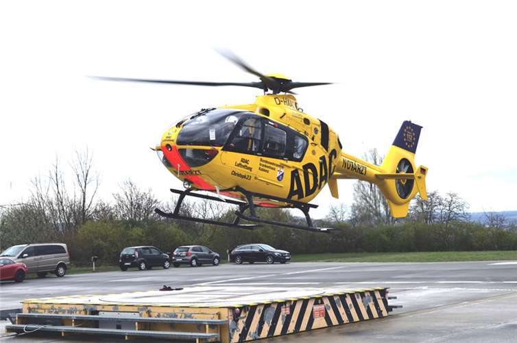 Ab Alarm vergehen nur 120 Sekunden, bis der ADAC Hubschrauber zum Rettungseinsatz abhebt.