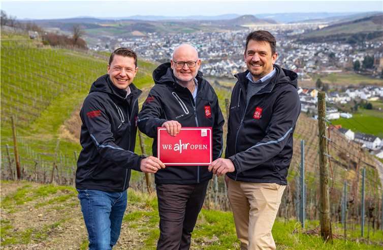 Ab April führt ein Trio die Ahrtal und Bad Neuenahr-Ahrweiler Marketing GmbH: (v.l.) Die drei Geschäftsführer Christian Senk, Andreas Lambeck und Jan Ritter.  Foto: Max Harrus