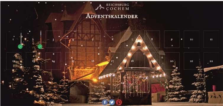 Ab dem 1. Dezember ist der virtuelle Adventskalender aktiv. Foto: Reichsburg