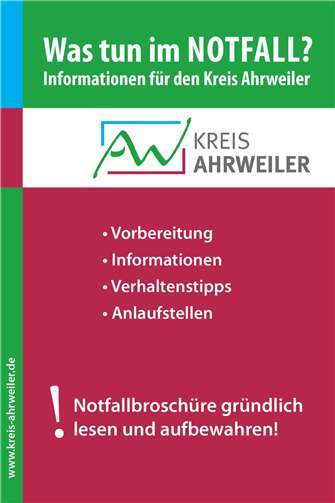 Ab dem 14. Juni 2023 ist die Broschüre „Vorbereitet sein im Kreis Ahrweiler“ verfügbar. Foto: Kreisverwaltung Ahrweiler / Christa Ctrnact Krupp Verlag