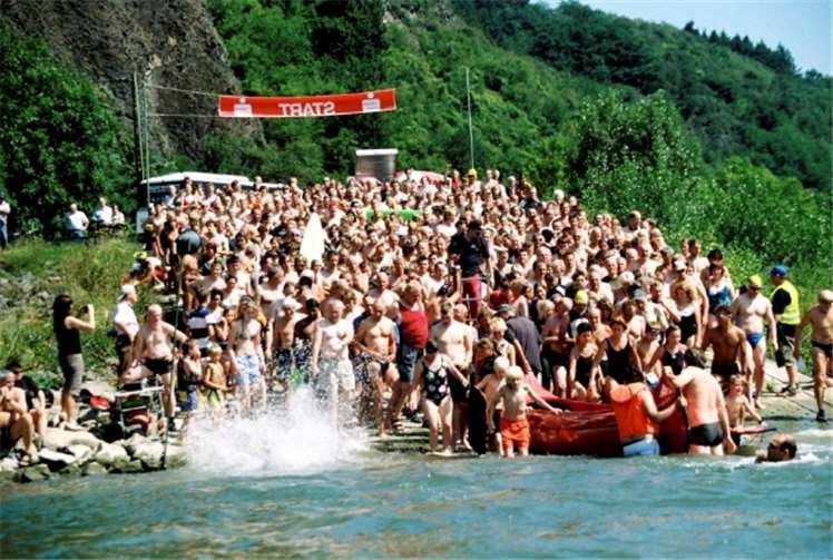 Ab in die Fluten - der Start.Rudolf Weichsel