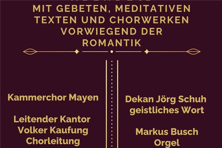 Abendlob mit dem Kammerchor des Pastoralen Raums