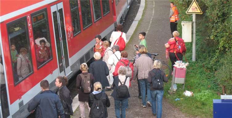 Abfahrtshelfer in Rech an einem Wochentag. wite