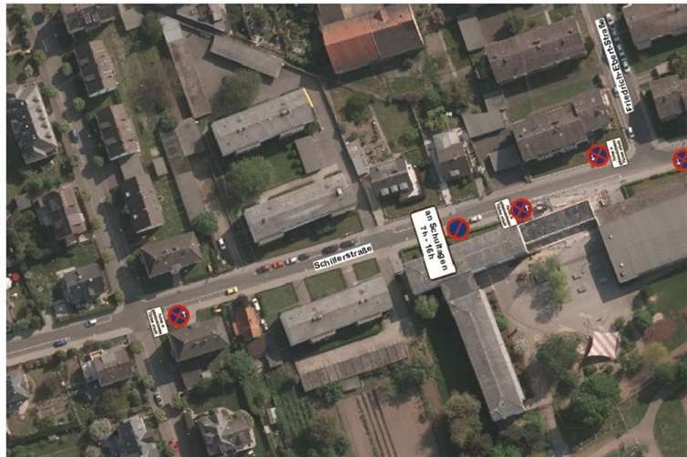 Absolutes Haltverbot zwischen der Blücherstraße und der Friedrich-Ebert-Straße. Privat