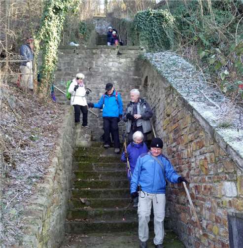 Abstieg auf der Teufelstreppe.