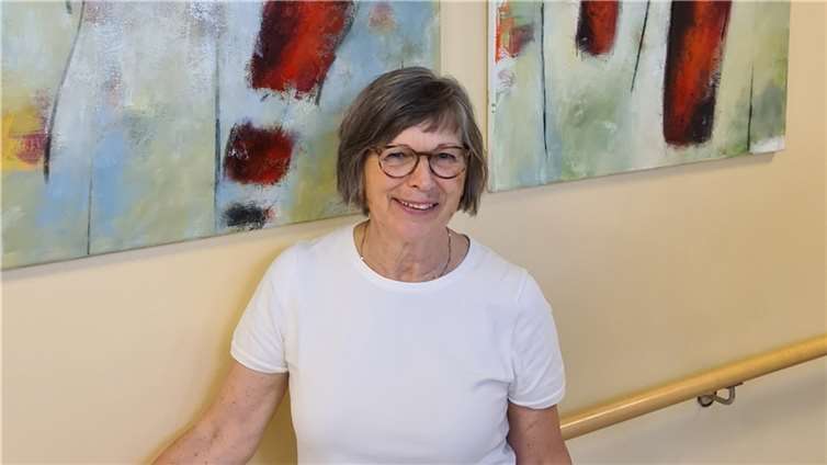 Abstrakte Gemälde von Renate Anna Schneider gibt es zu sehen  Foto: Heinrich-Haus gGmbH