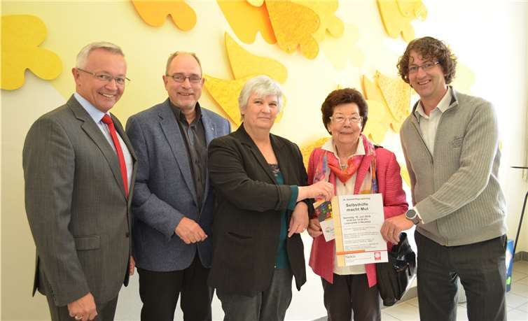 Achim Hallerbach, Dr. Ulrich Kettler, Psychiatriekoordinator, Anne Nick und Irmgard Hofmann, Angehörigengruppe psychisch Kranker Neuwied, Jens Arbeiter, Neuwieder Selbsthilfekontaktstelle Nekis.Privat