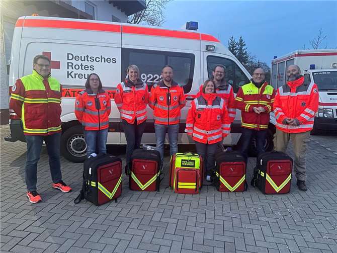 Acht von elf First Respondern der Einheit Mendig, Thür und Bell.  Foto: DRK Mendig