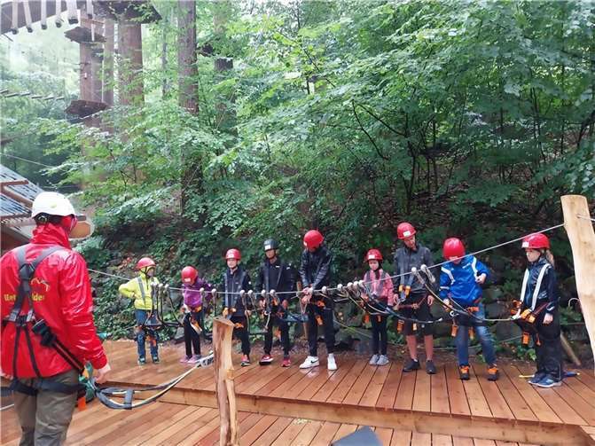 Action stand im Kletterwald Sayn auf dem Programm.  Fotos: Stadt Bendorf