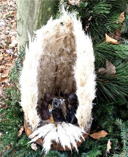 Afrikanische Krippe auf dem Keller Krippenweg.Foto: privat