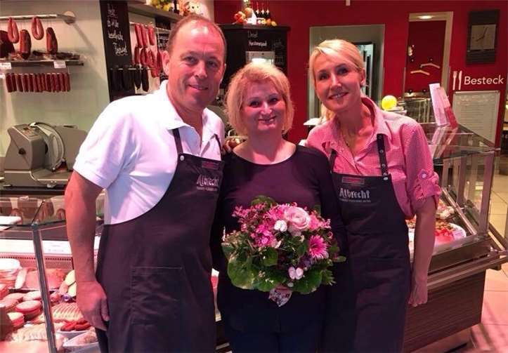 Agnes und Horst Albrecht gratulierten Susi Edler zu ihrem Jubiläum. privat