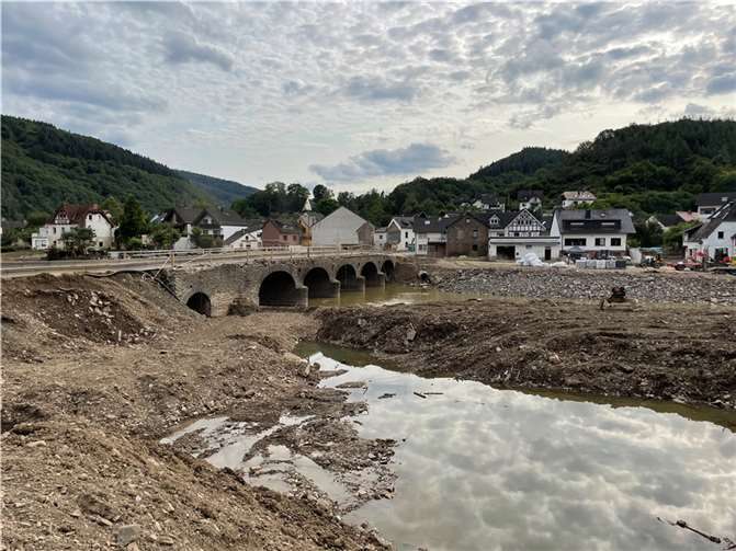 Ahrbrück nach der Flut 2021.  Foto: ROB