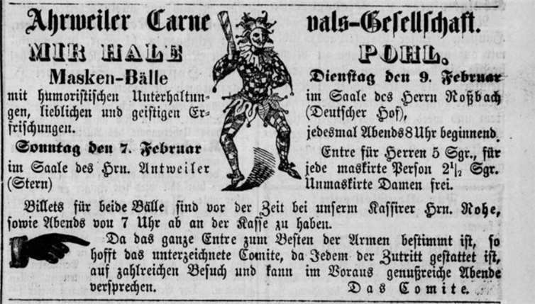 Ahrweiler Kreisblatt von 1864. Privat
