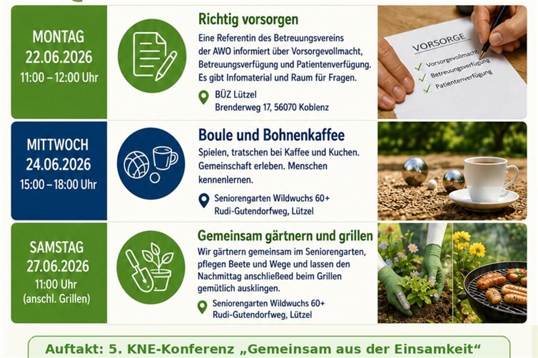 Aktionen gegen Einsamkeit vom 22.-28.6.2026 in Lützel