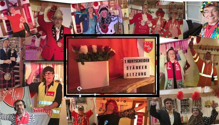 Aktive und Freunde des Kurtscheider Karnevals haben, unter Einhaltung der Hygienevorschriften, innerhalb von drei Wochen ein knapp 75-minütiges Programm auf die Beine gestellt und so online die „1. Kurtscheider Stänkersitzung“ veranstaltet. Foto: privat