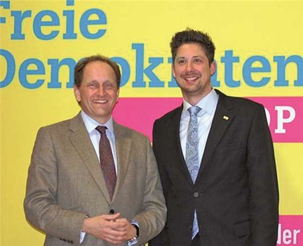 Alexander Graf Lambsdorff und David Hennchen (Kreisvorsitzender der FDP Koblenz). privat
